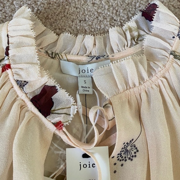 Joie- NWT “Rafaella” Silk Floral Long Sleeve Blouse - Picture 4 of 6